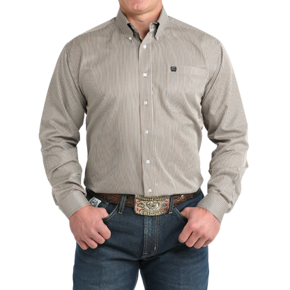 Cinch Men’s Tencel Classic Fit Brown Shirt