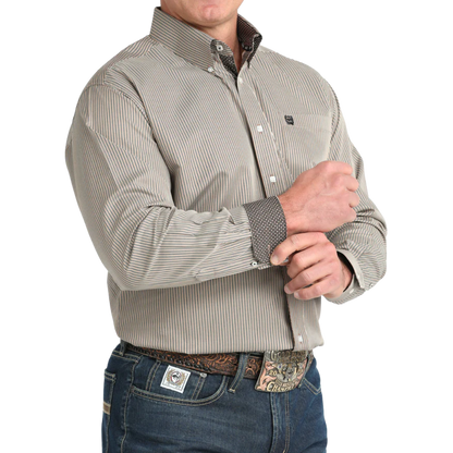 Cinch Men’s Tencel Classic Fit Brown Shirt