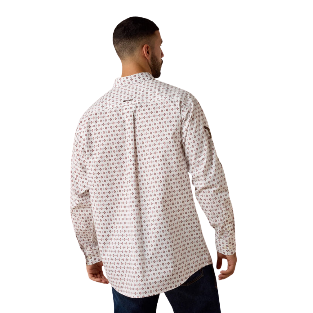 Ariat Men's Team Dallas Classic Fit White Shirt