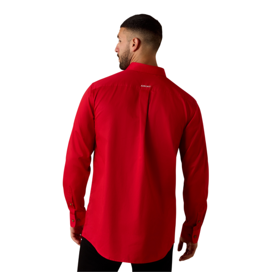 Ariat Men's Team Logo Twill Red Shirt