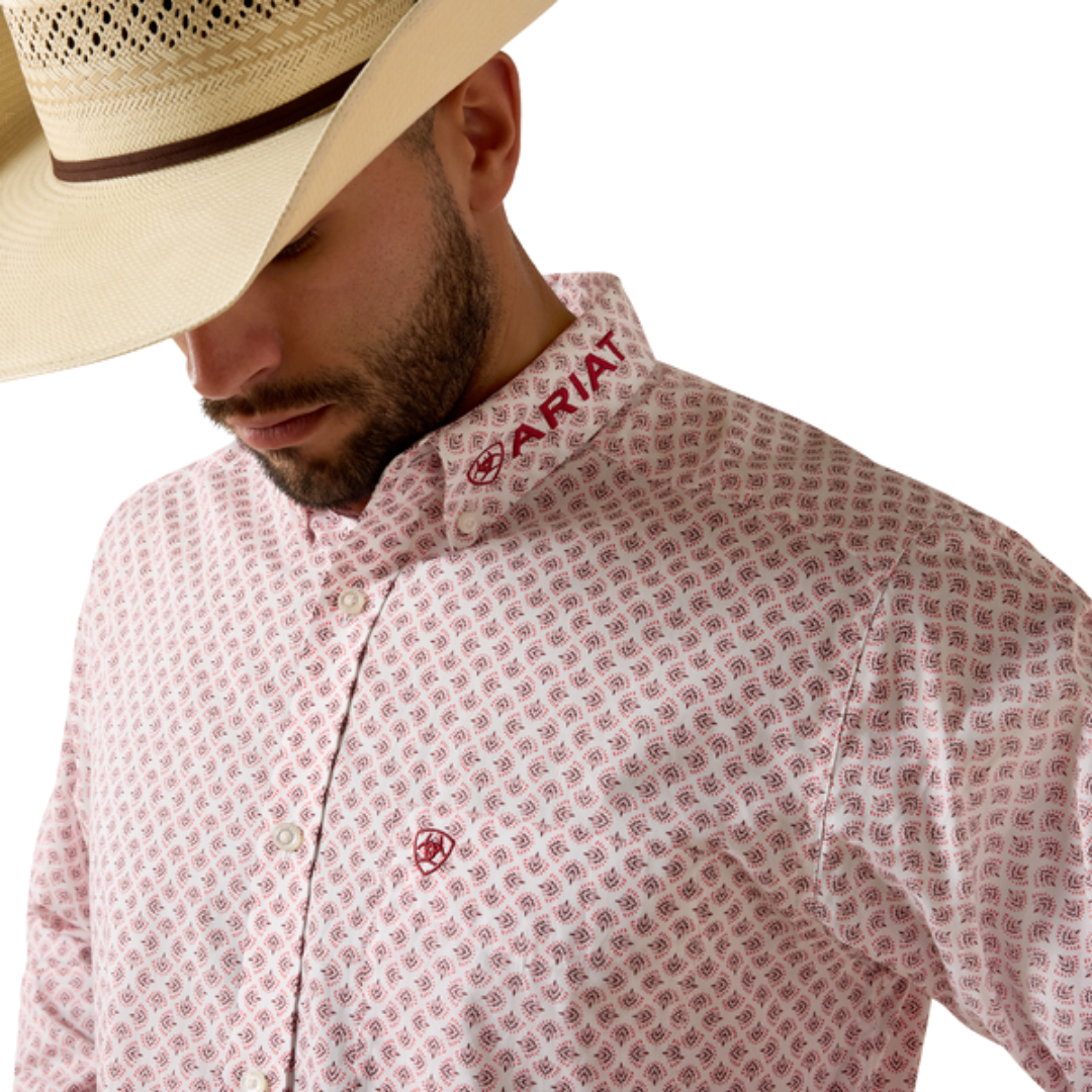 Ariat Men's Team Donovan Fitted White Shirt