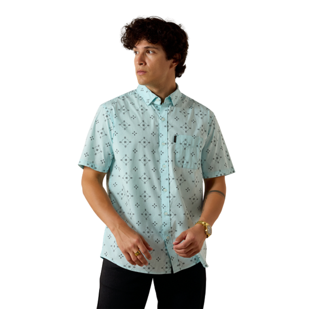 Ariat Men's Marlow Modern Fit Blue Glow Shirt