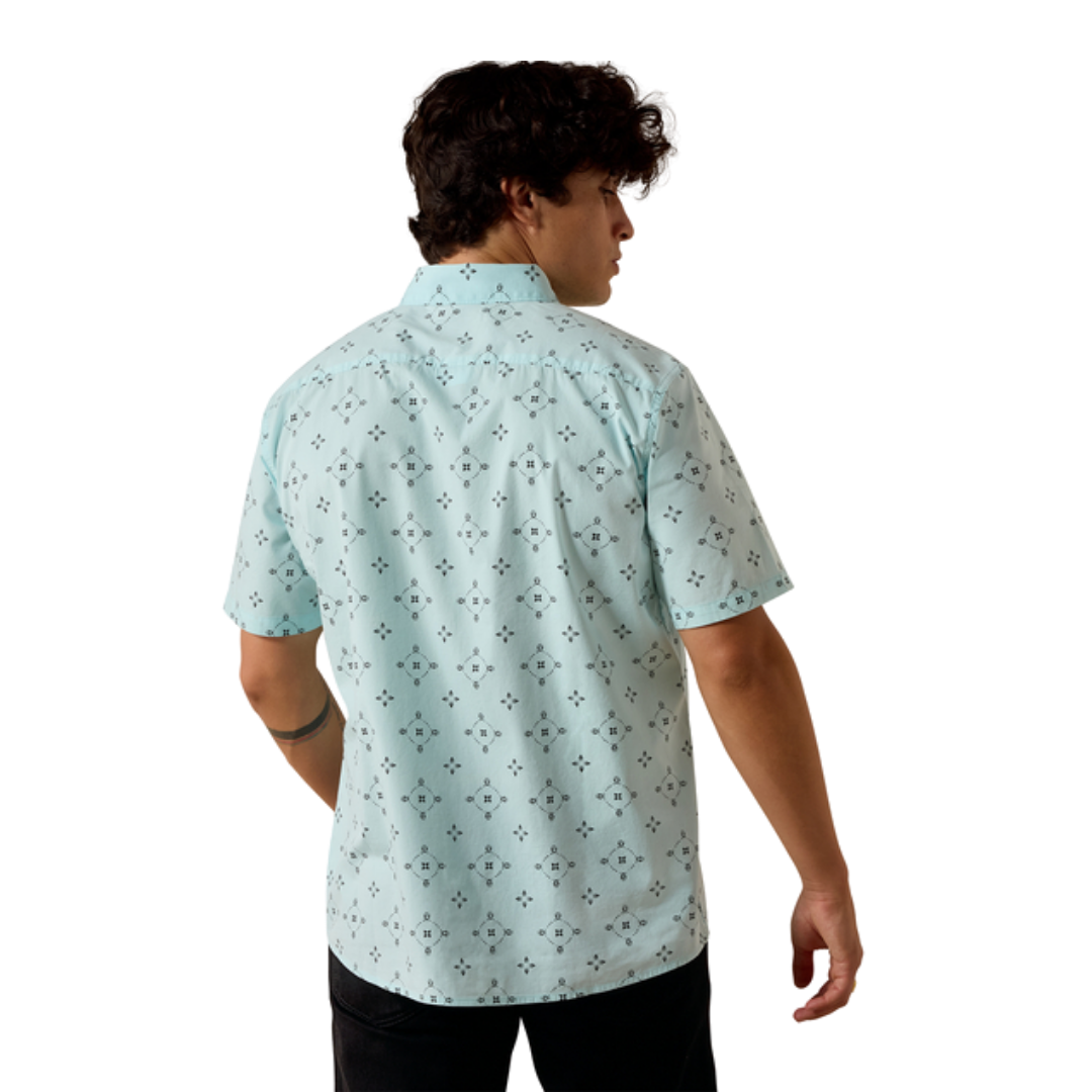 Ariat Men's Marlow Modern Fit Blue Glow Shirt