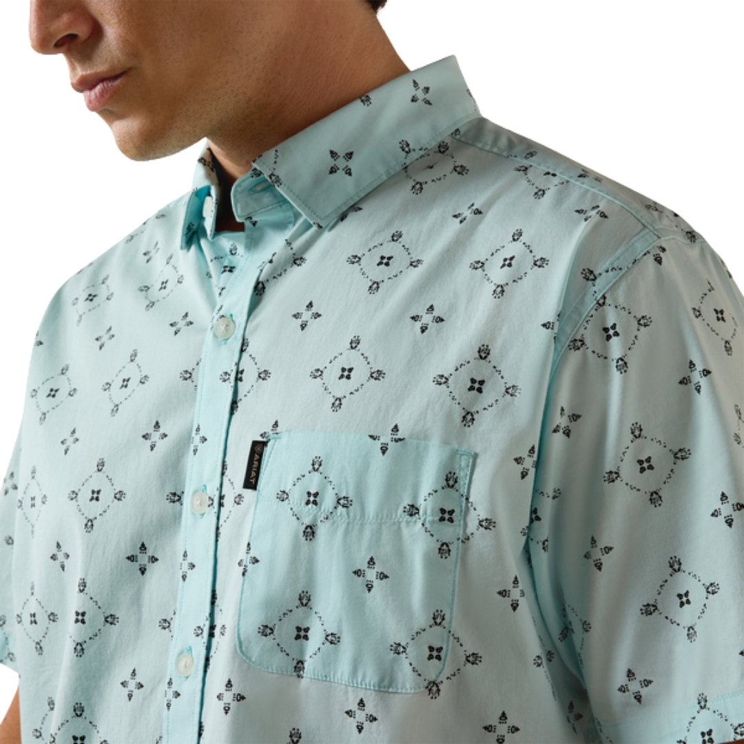 Ariat Men's Marlow Modern Fit Blue Glow Shirt