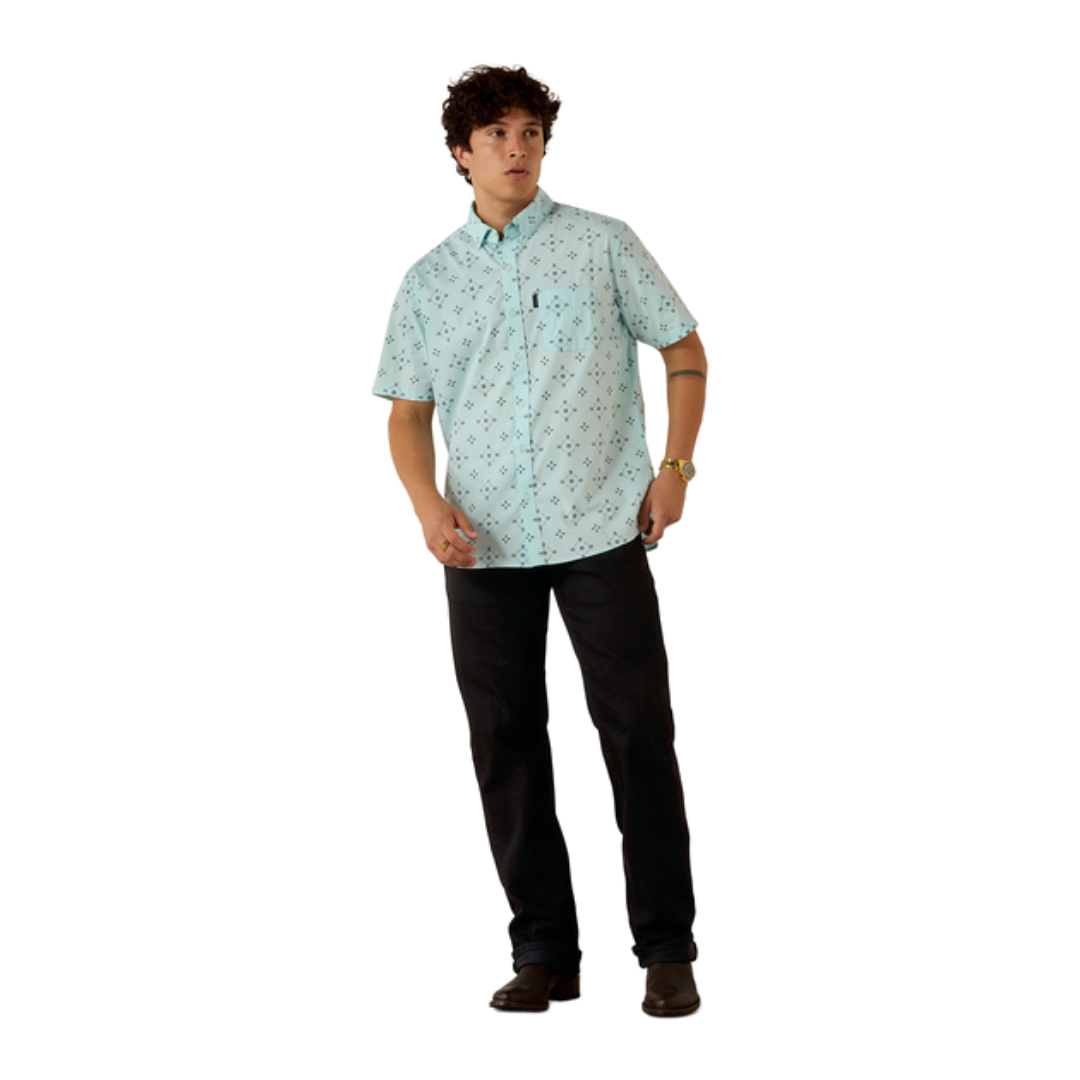Ariat Men's Marlow Modern Fit Blue Glow Shirt
