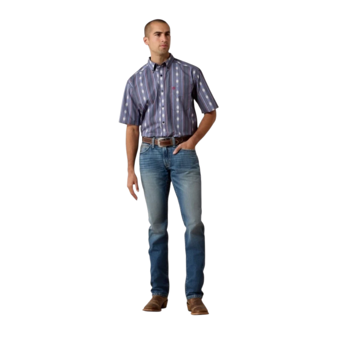 Ariat Men's Berke Classic Fit Evening Blue Shirt