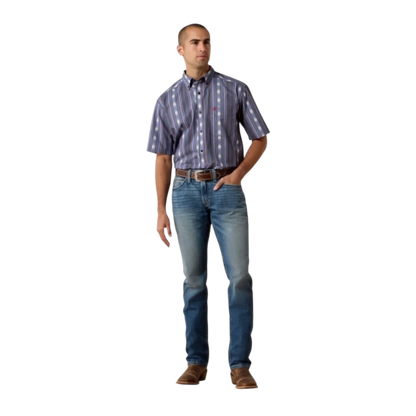 Ariat Men's Berke Classic Fit Evening Blue Shirt