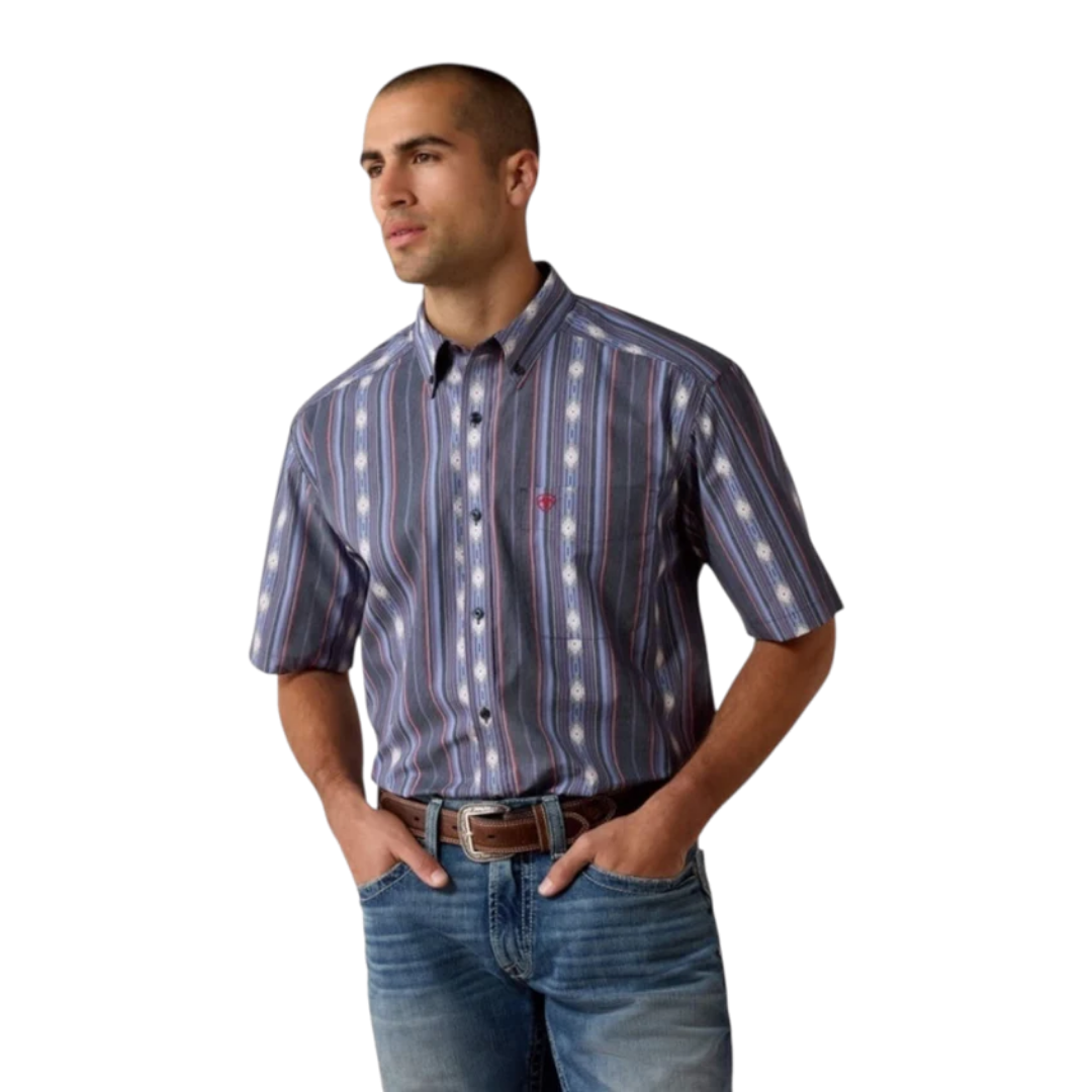 Ariat Men's Berke Classic Fit Evening Blue Shirt