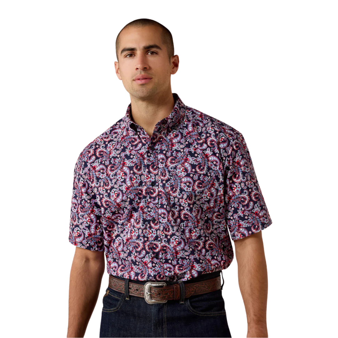 Ariat Men's Bennie Classic Fit Evening Blue Shirt