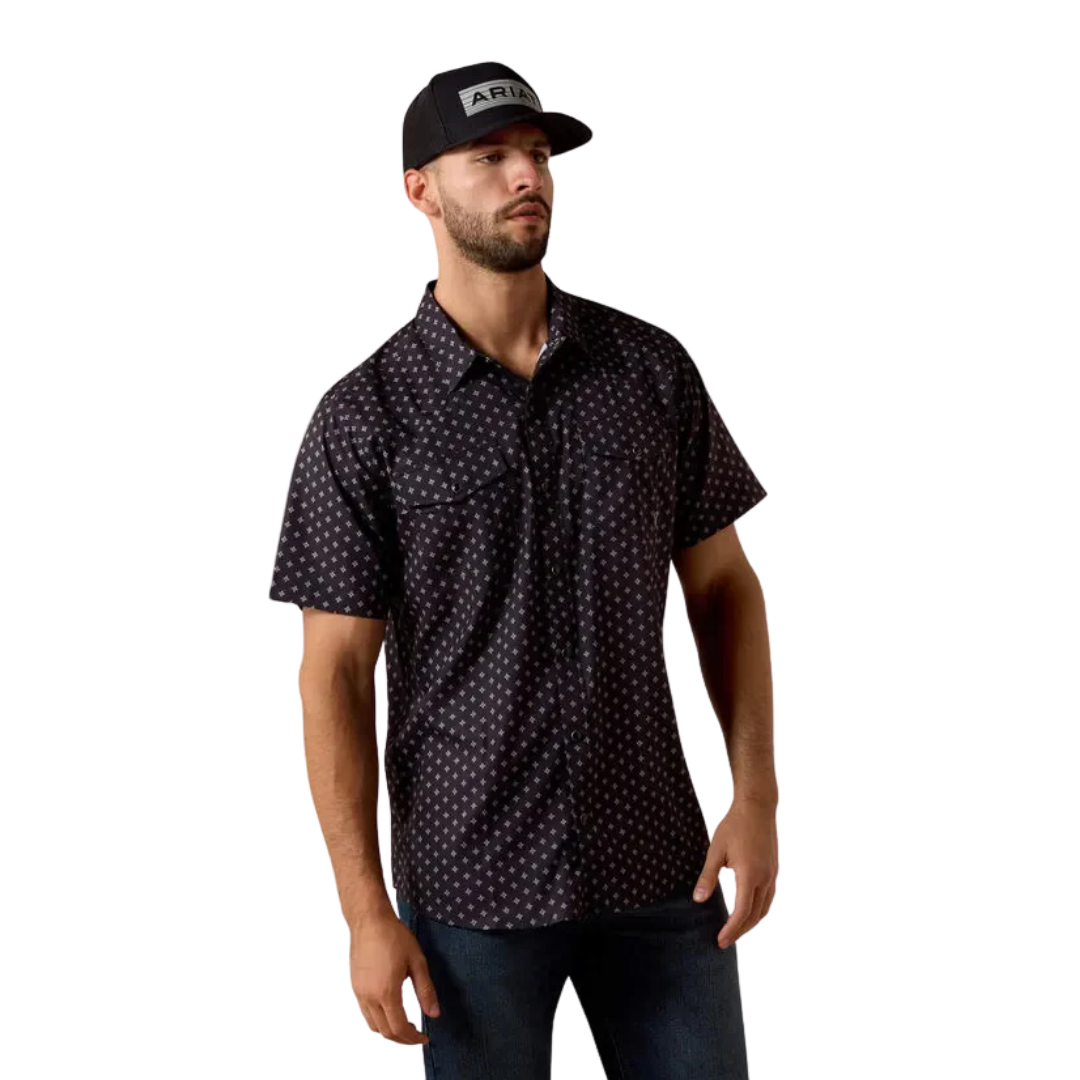 Ariat Men's Western VentTEK Snap Black Shirt