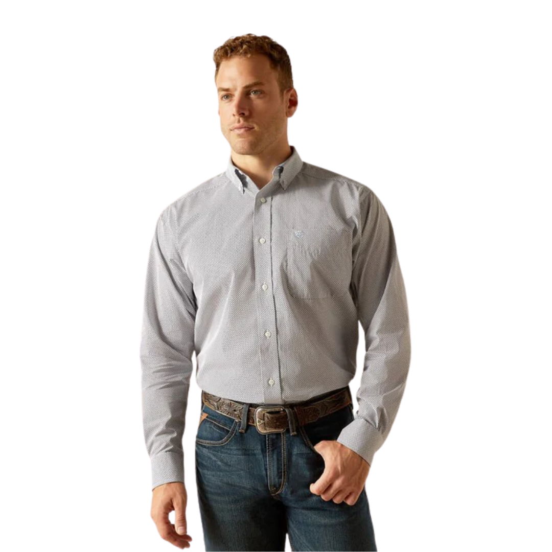 Ariat Men's Wrinkle Free Wes Classic Fit Peacoat Shirt - XS