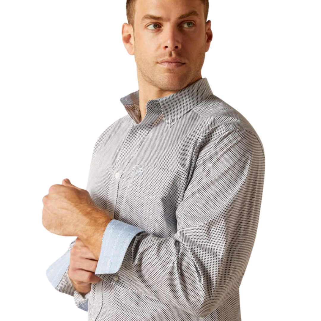 Ariat Men's Wrinkle Free Wes Classic Fit Peacoat Shirt - XS