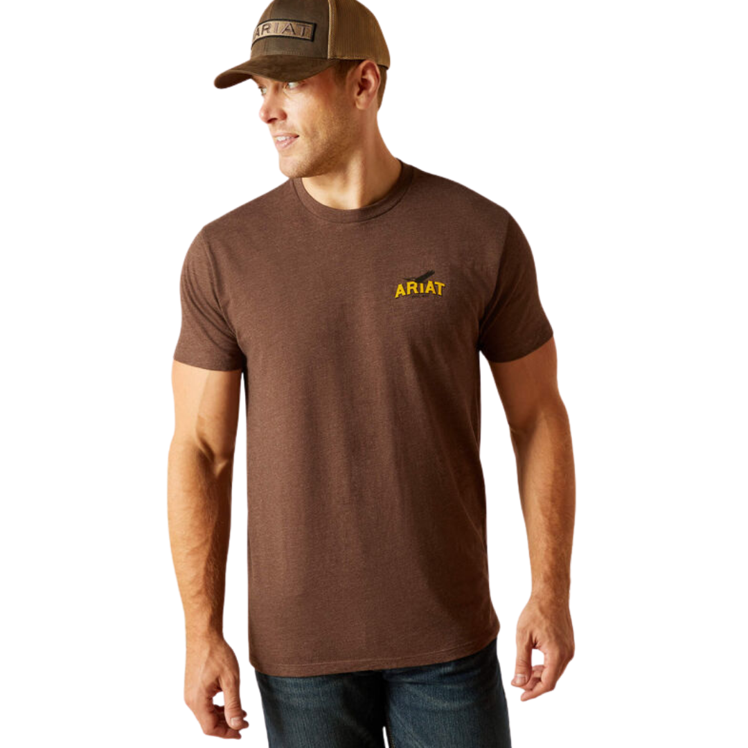 Ariat Men's Bison Sketch Brown T-Shirt - XS