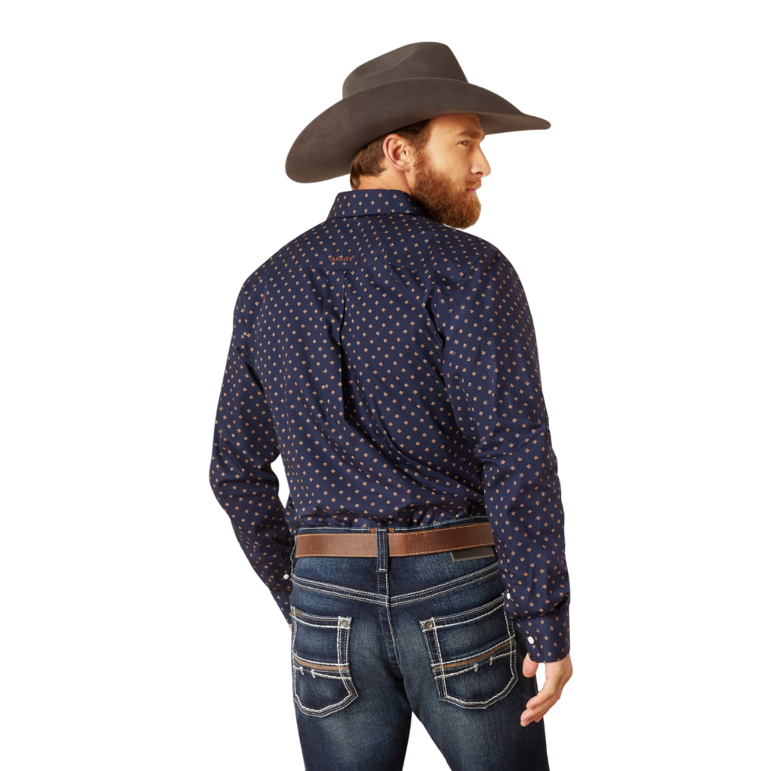 Ariat Men's Wrinkle Free Kaiser Classic Blue Shirt
