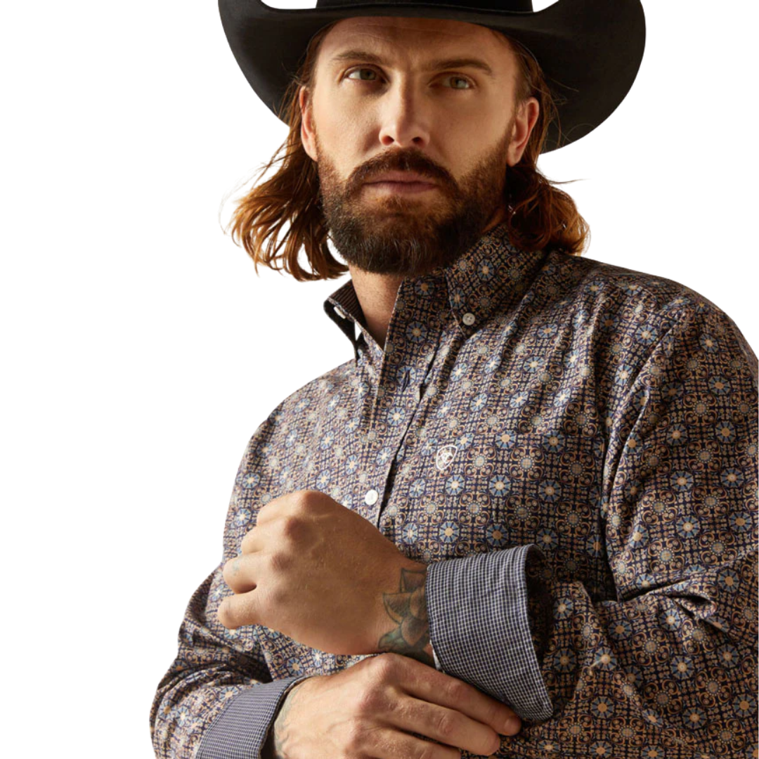 Ariat Men's Wrinkle Free Karsyn Darkest Indigo Shirt