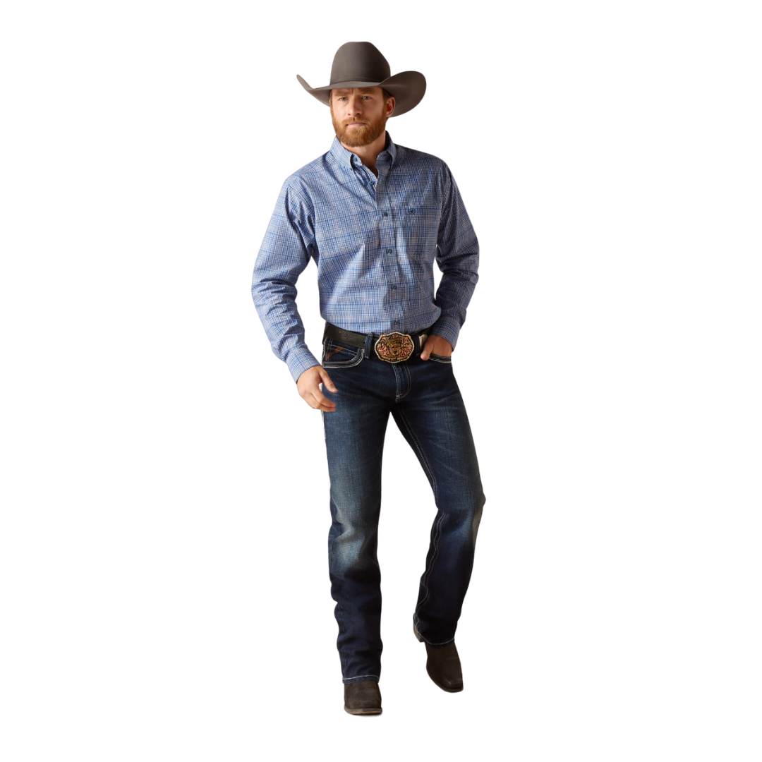 Ariat Men's Pro Series Pitt Blue Shirt