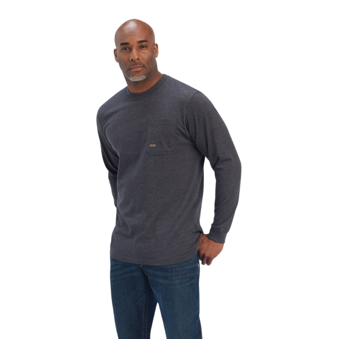 Ariat Men's Rebar Cotton Strong American Grey T-Shirt