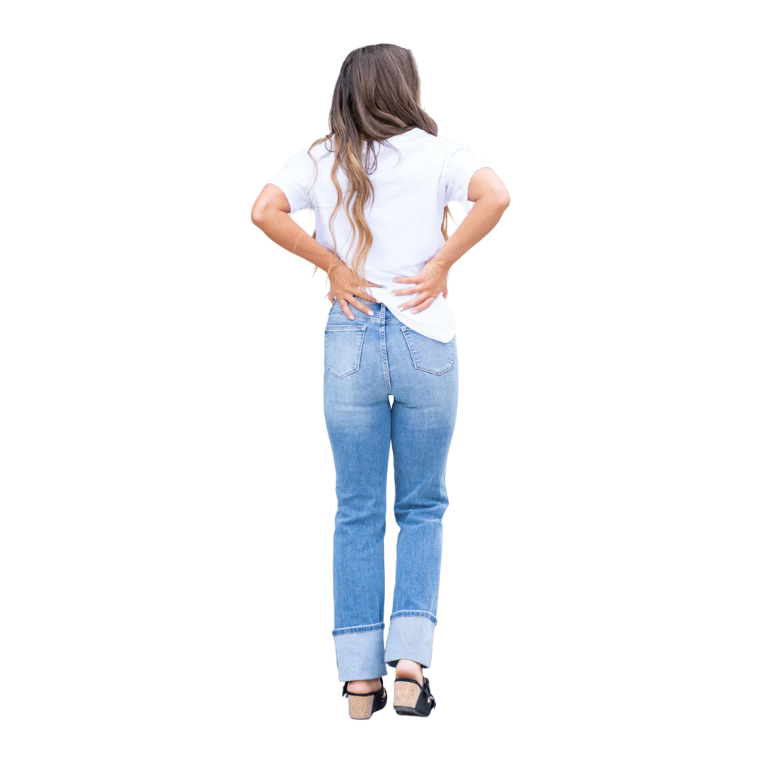 Judy Woman's Torrington High Rise Cuffed Blue Jean