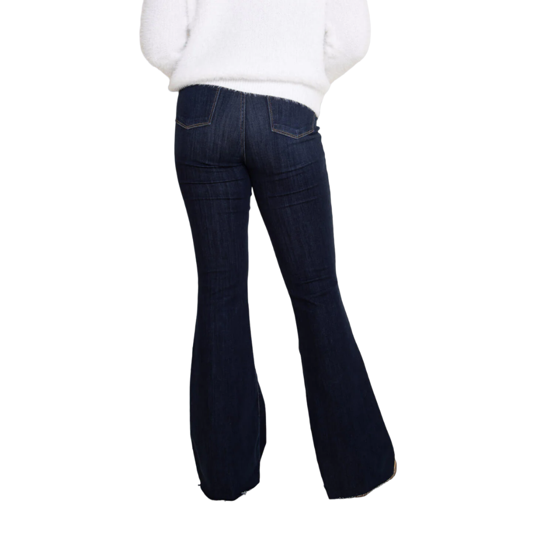 Judy Blue Women's High Rise Raw Hem Blue Jeans