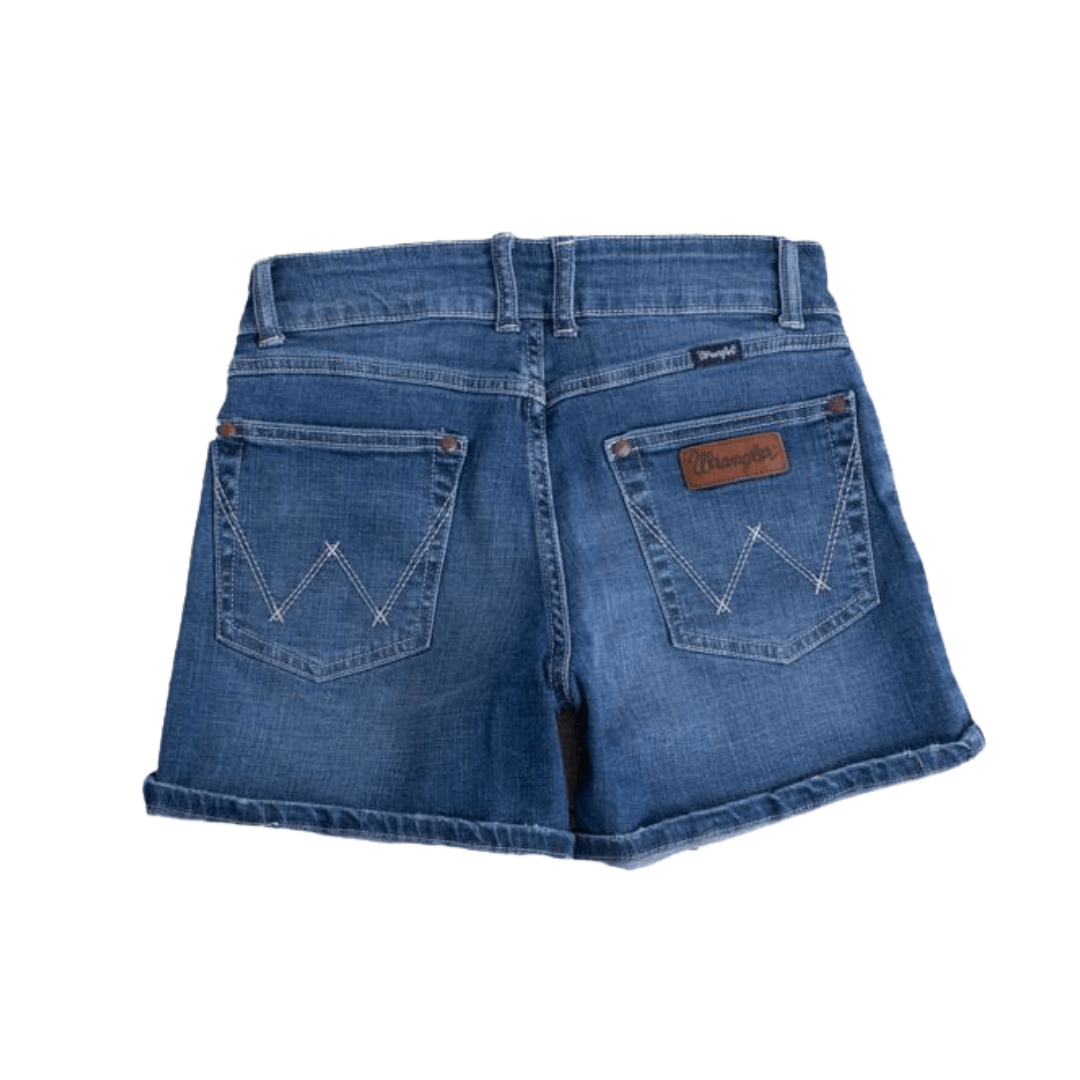 Wrangler Women's Mid Rise Blue Short