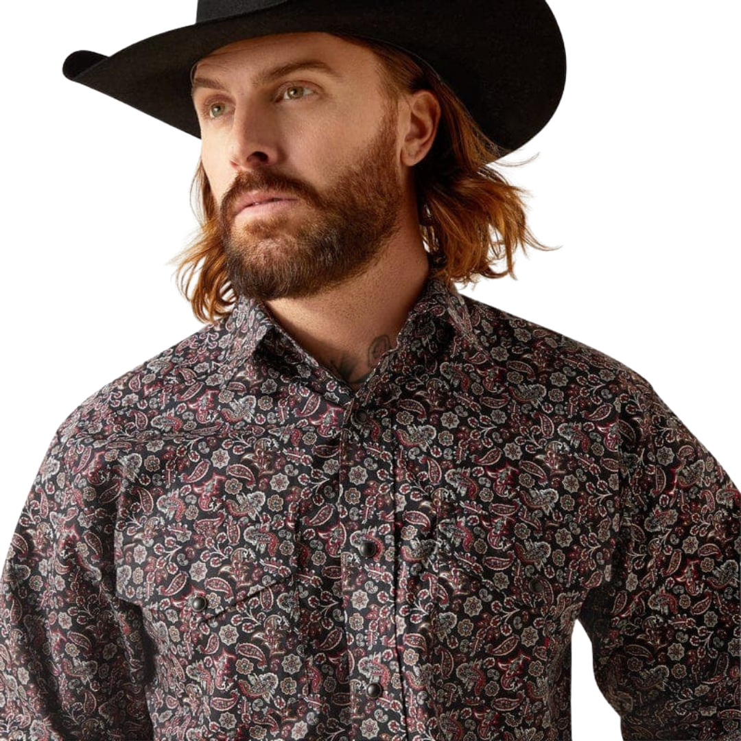 Ariat Men's Noor Black Classic Fit Multicolor Shirt