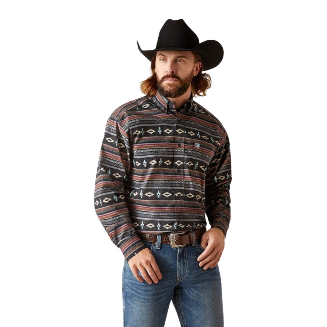 Ariat Men's Noland Black Classic Multicolor Shirt