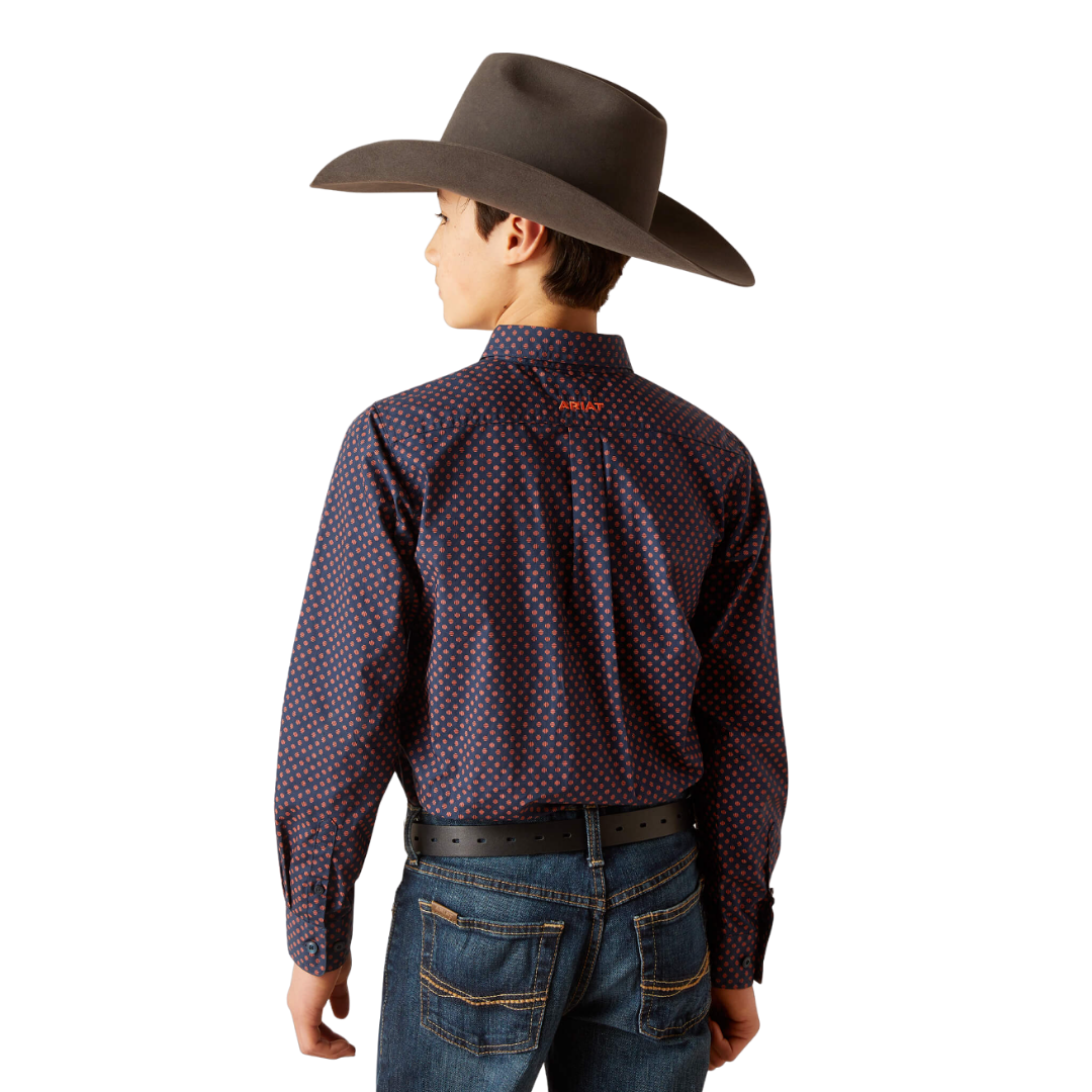 Ariat Youth Boy's Palmer Classic Purple Shirt