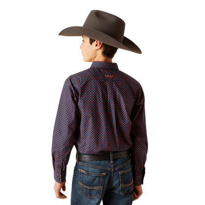 Ariat Youth Boy's Palmer Classic Purple Shirt