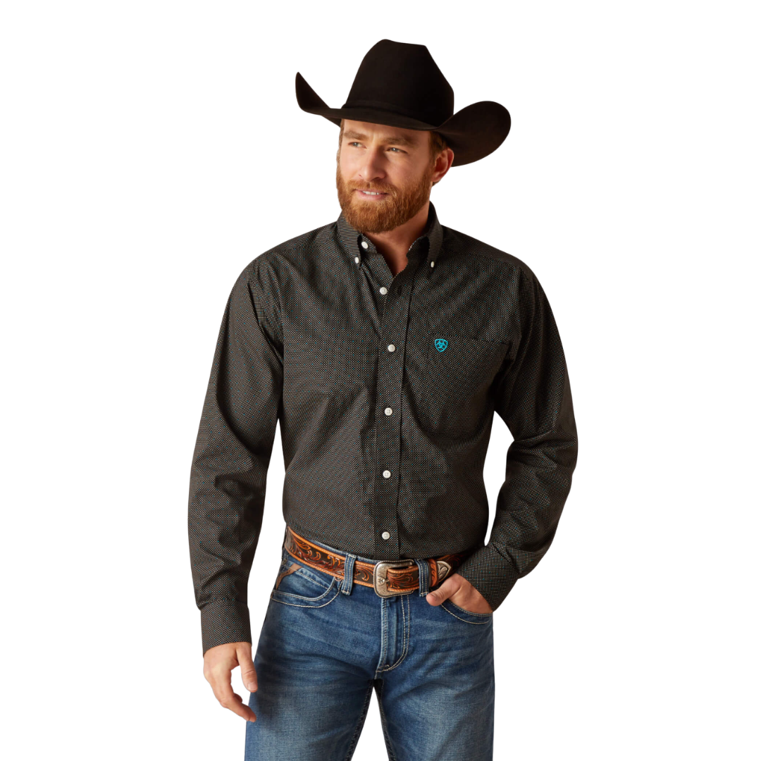 Ariat Men's Wrinkle Free Gian Black Shirt