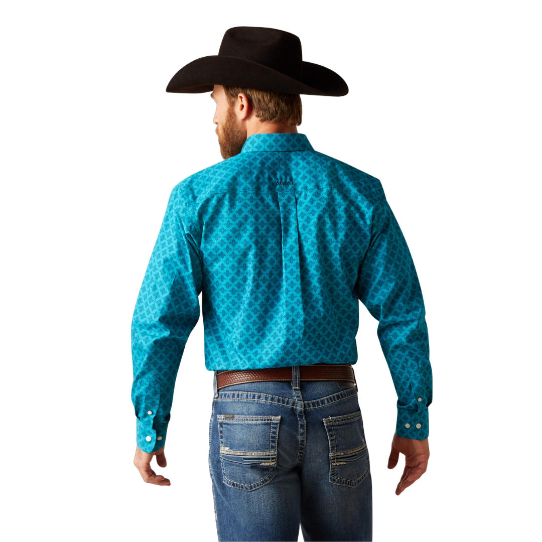 Ariat Men's Wrinkle Free Gael Blue Shirt