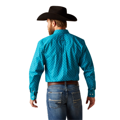 Ariat Men's Wrinkle Free Gael Blue Shirt