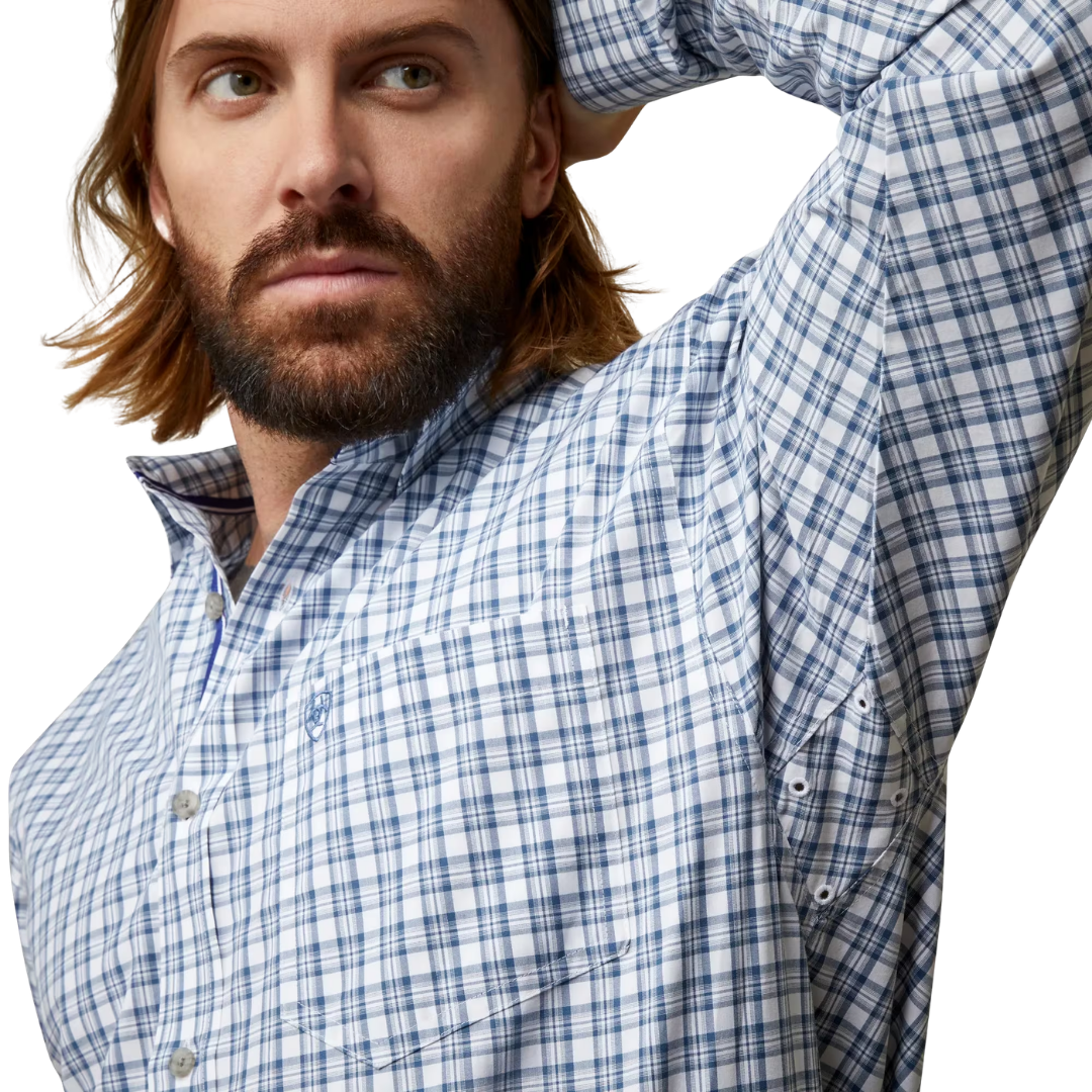 Ariat Men's Othman Blue & White Shirt