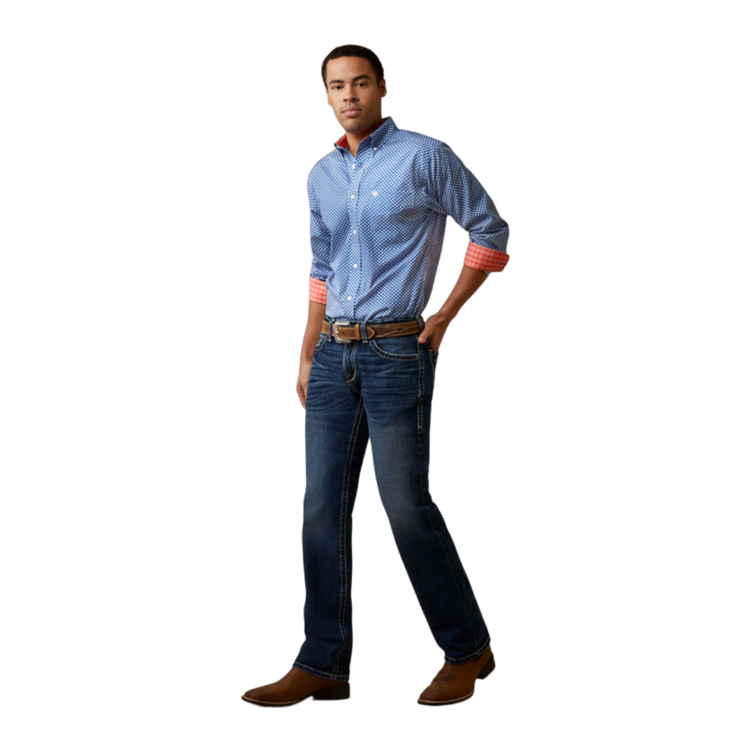Ariat Men's Wrinkle Blue Shirt