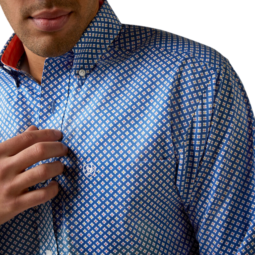 Ariat Men's Wrinkle Blue Shirt