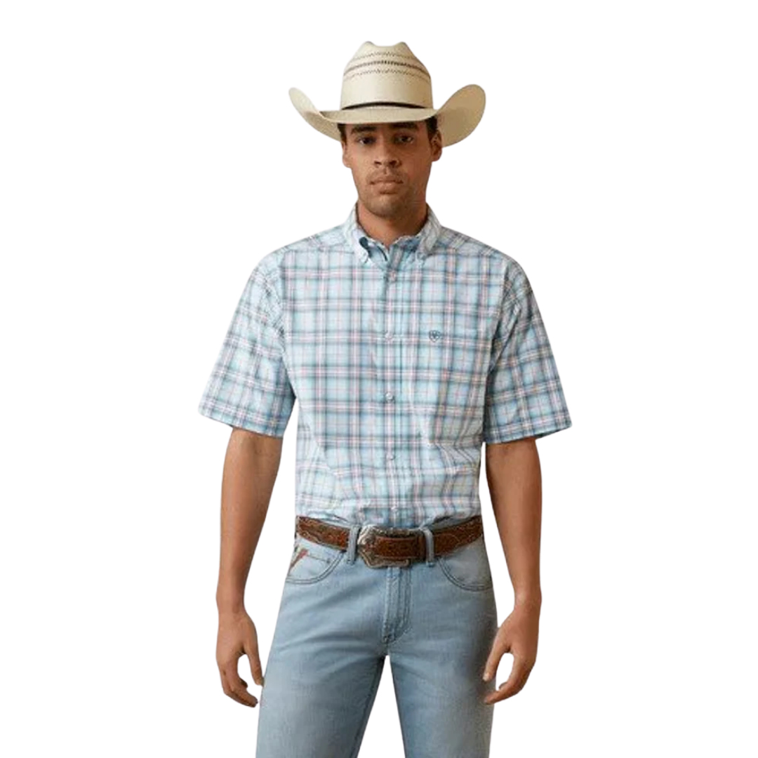 Ariat Men's Pro Series Osiel Pale Turquoise Shirt