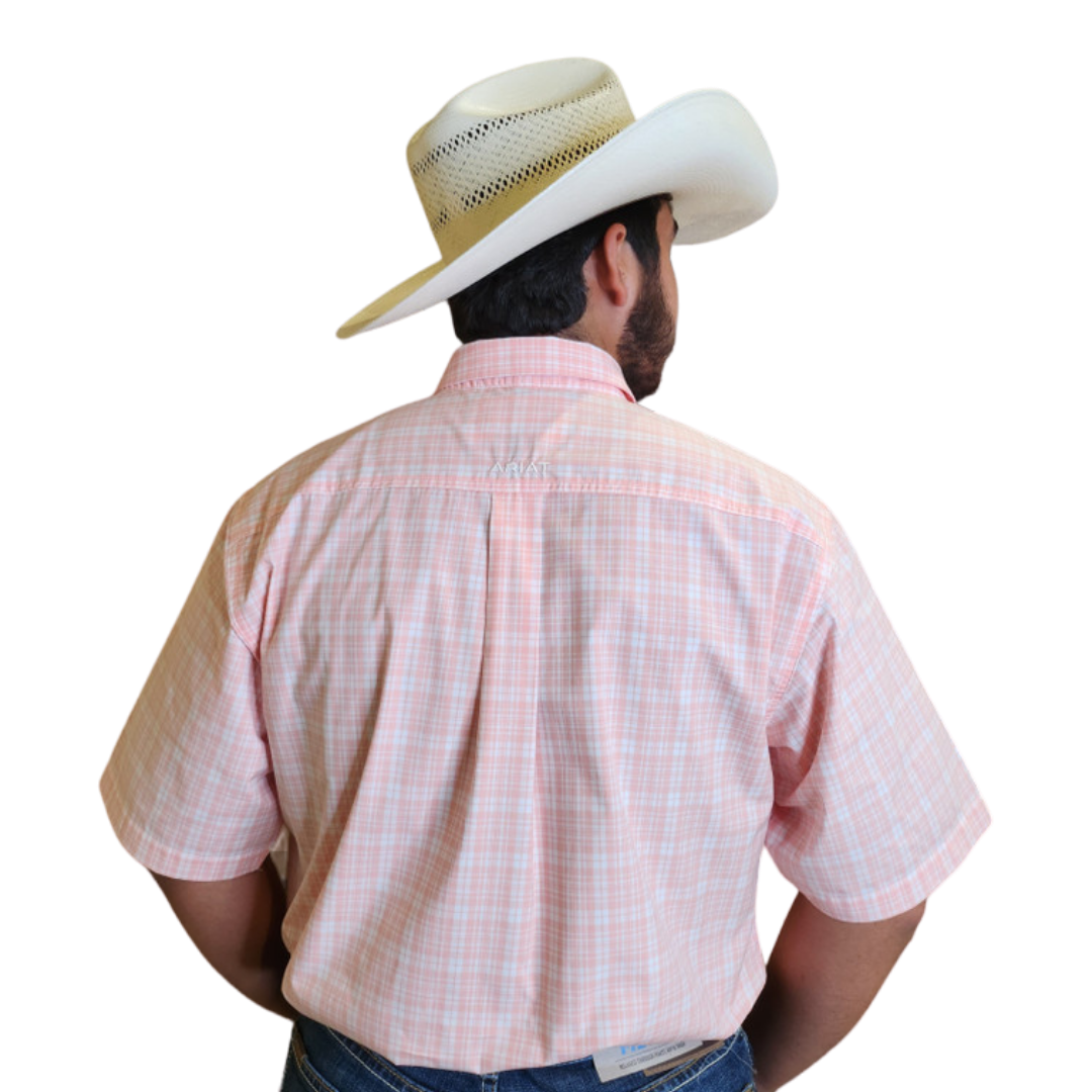 Ariat Men's Pro Ogden Apricot Pink Shirt