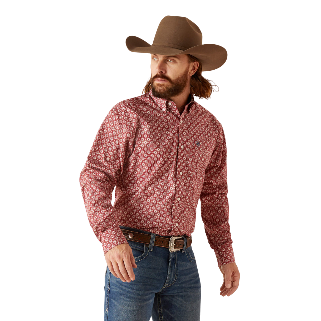 Ariat Men's Wrinkle Free Gideon Classic Red Shirt