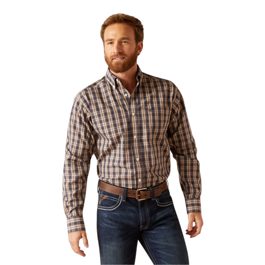 Ariat Men's Wrinkle Free Brown Shirt