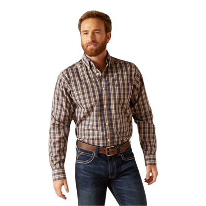 Ariat Men's Wrinkle Free Brown Shirt
