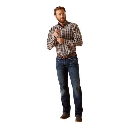 Ariat Men's Wrinkle Free Brown Shirt