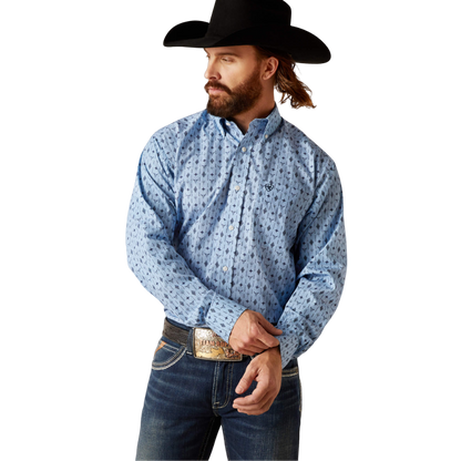 Ariat Men's Wrinkle Free Kyson Classic Blue Shirt