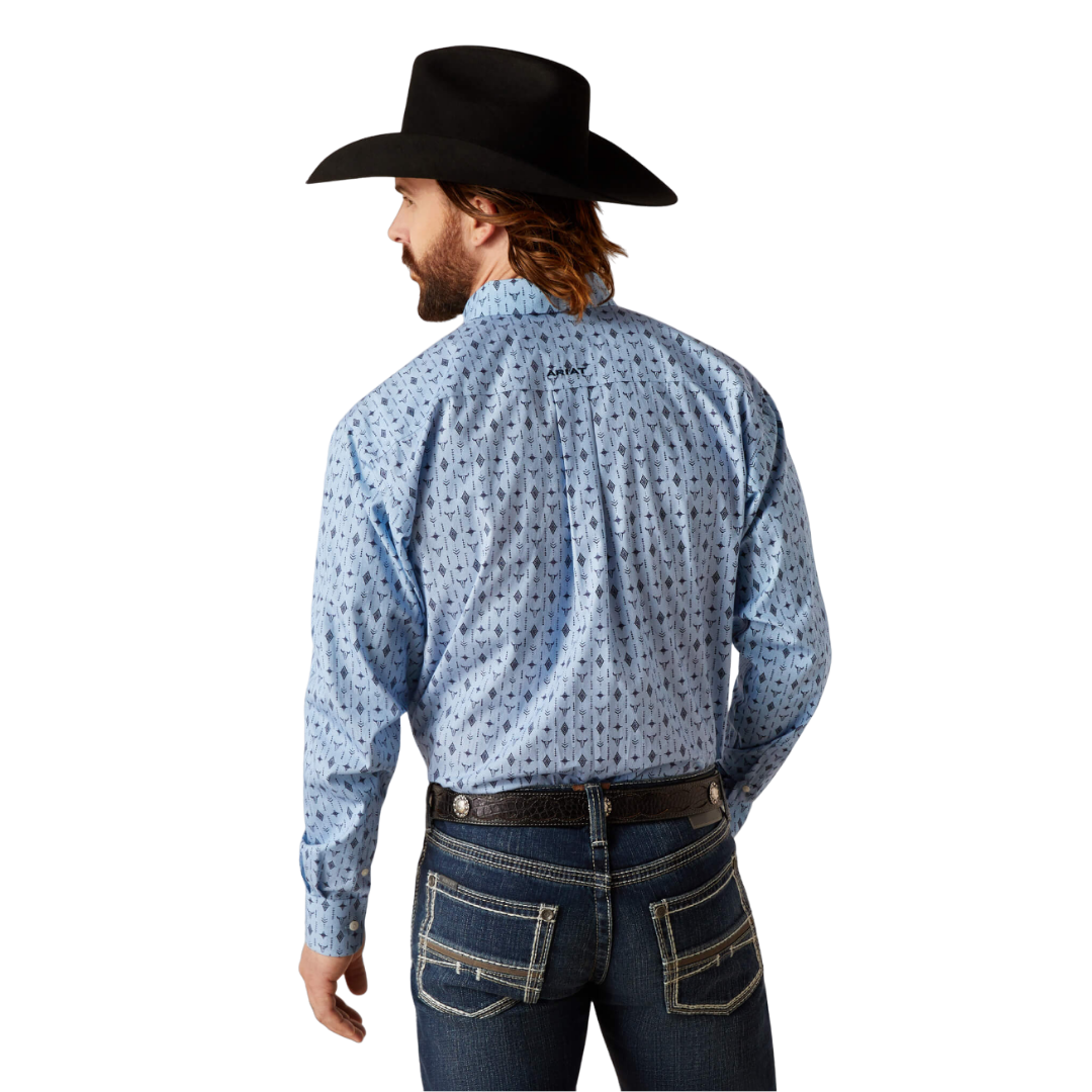 Ariat Men's Wrinkle Free Kyson Classic Blue Shirt