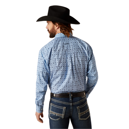 Ariat Men's Wrinkle Free Kyson Classic Blue Shirt