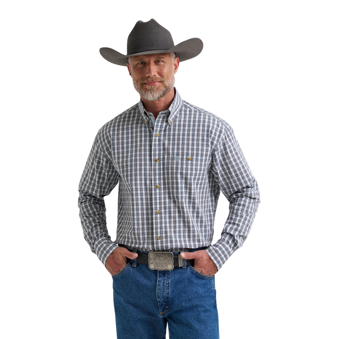 Wrangler Men's George Strait Blue Shirt