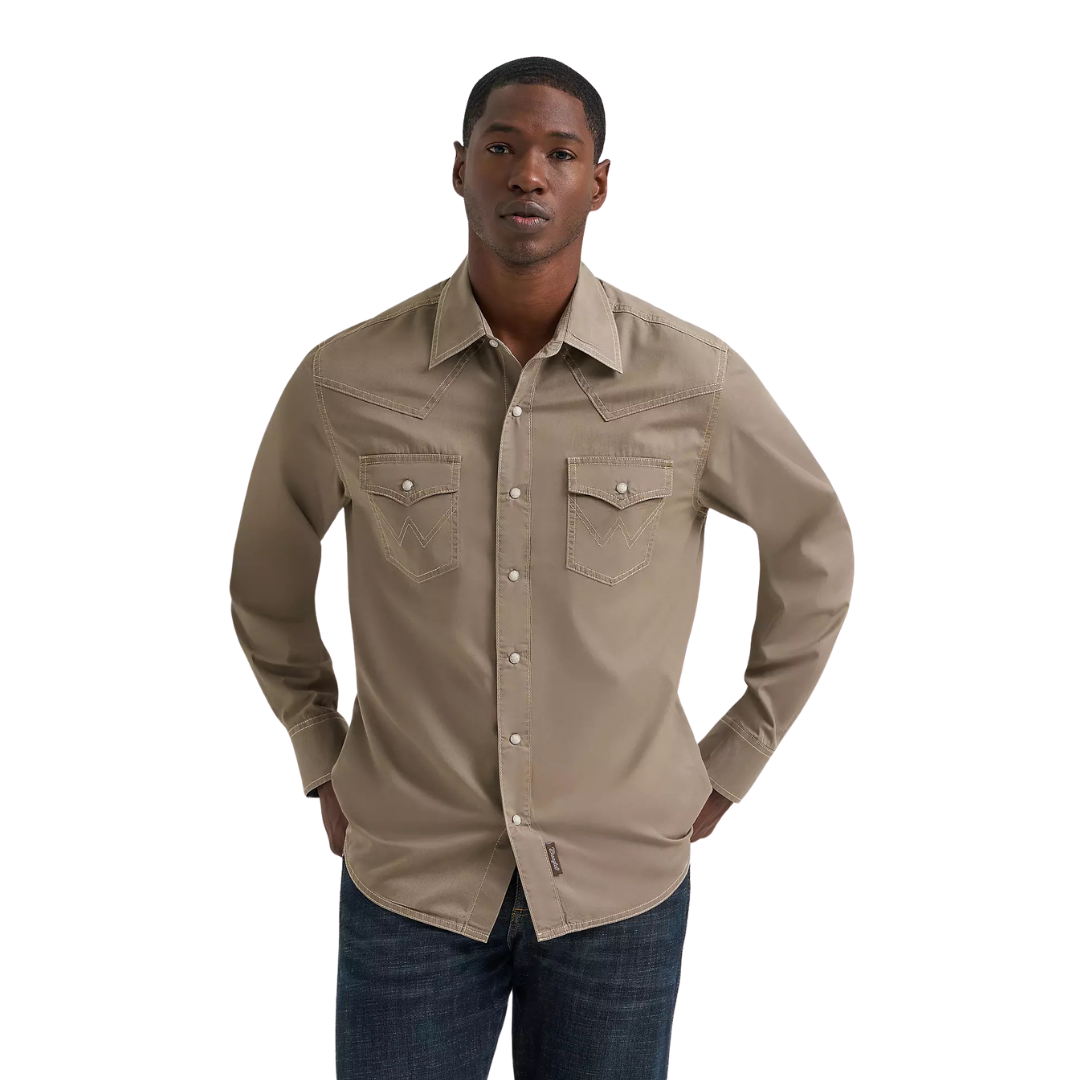 Wrangler Men's Premium Tan Shirt