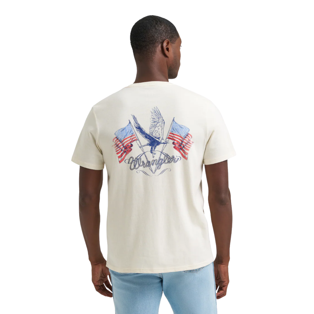 Wrangler Men's Graphic Antique White T-Shirt