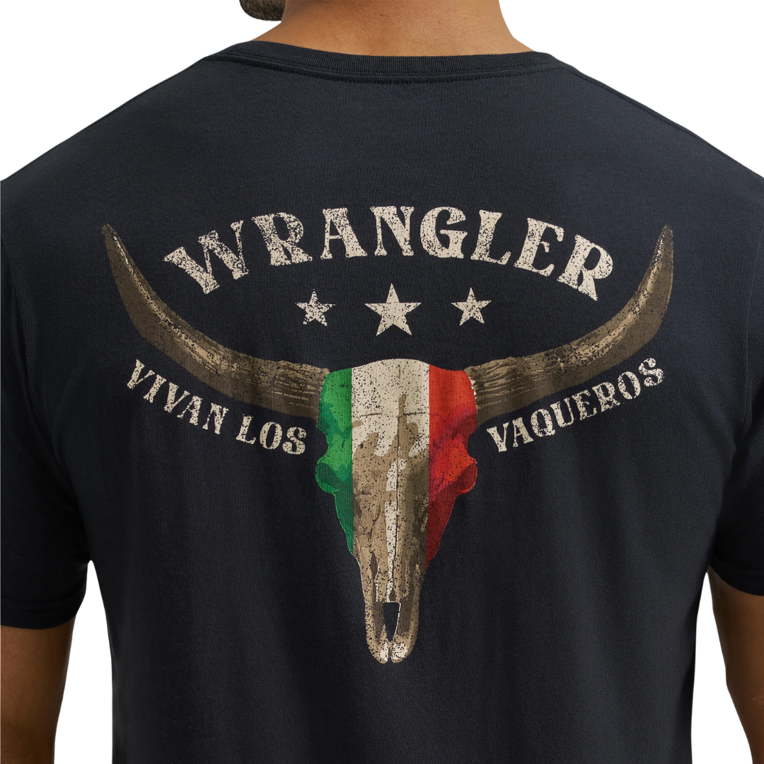 Wrangler Men's Graphic Regular Fit Black T-Shirt