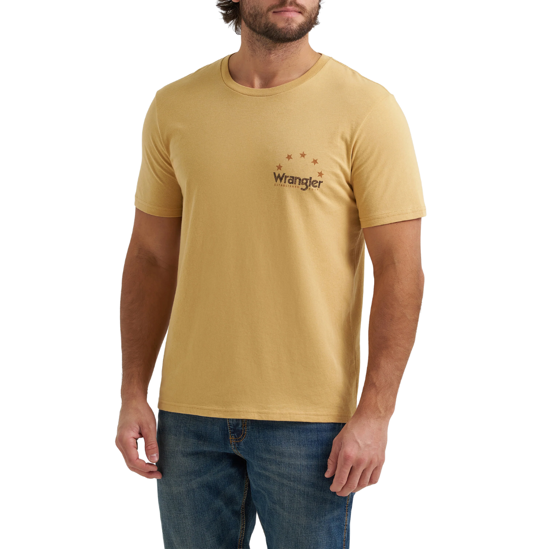 Wrangler Men's Graphic Egret Heather T-Shirt