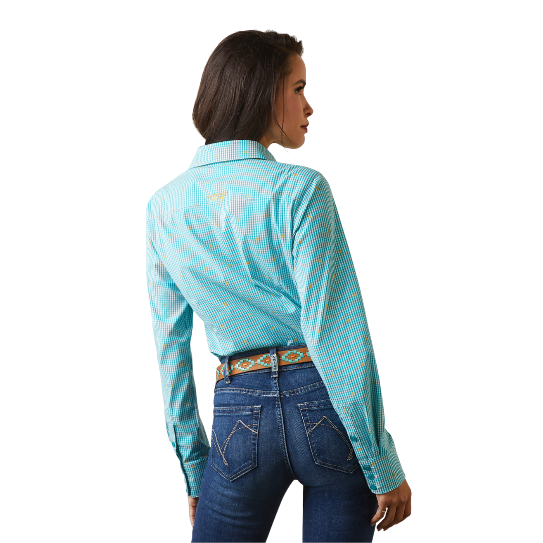 Ariat Women's Susanna Check Kirby Blue Shirt