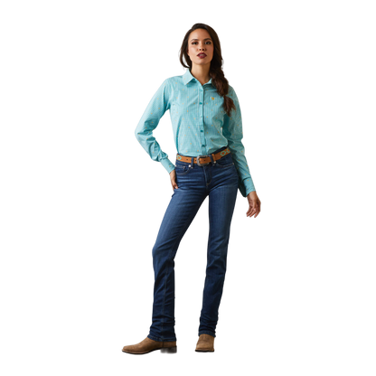 Ariat Women's Susanna Check Kirby Blue Shirt